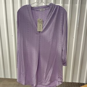 Misook Lilac Women's Tunic Top
